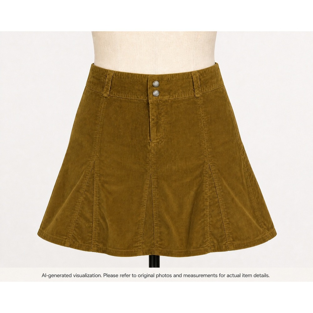 Athleta Mustard Corduroy Skirt